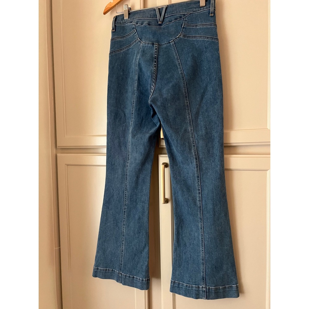 Veronica Beard Carson Ankle Flare High Rise Jeans Medium Wash Blue Size 27 - Picture 5 of 9